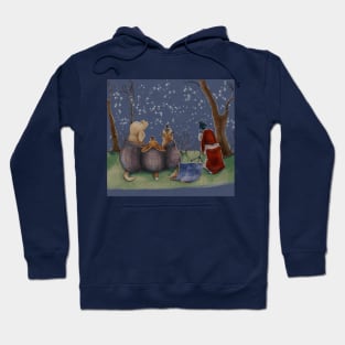 A company of dogs look at the stars. Hoodie